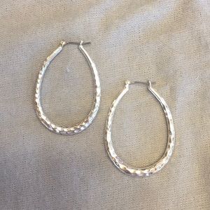 Beautiful Hammered Silver Earrings
